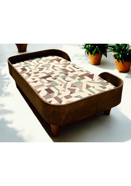 ED PET DİZAYN Barcelona 40*70 Kedi Köpek Yatağı Ceviz. Şık Tasarım Rahat Minderi ile Beraber fırsatları