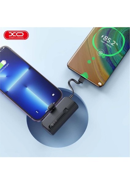 20W Fast Hızlı Lightning Type-C Kablolu Stant 5000 Mah Taşınabilir Şarj Aleti Powerbank PR220