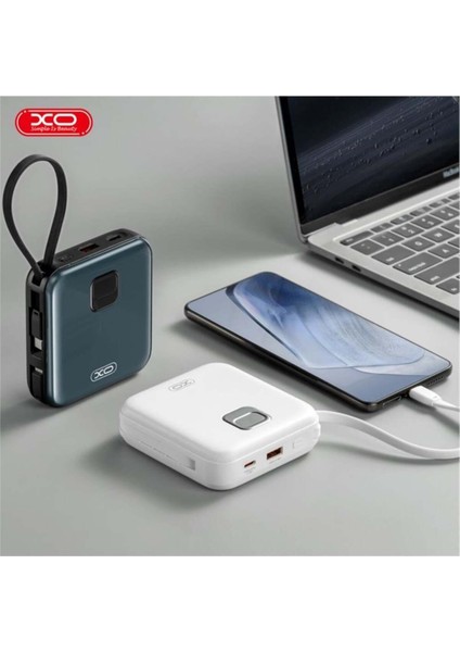 22.5W Pd Fast Type-C Usb-C Iphone Uyumlu Kablolu 10000 Mah Taşınabilir Şarj Aleti Powerbank PR235