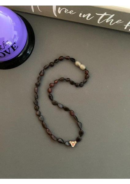 Damla Kehribar Çocuk Kolyesi 38 cm Kaplan Figürlü fiyatları