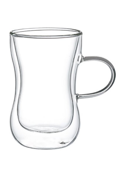 Vetro Borosilikat Çift Camlı Kulplu Çay Bardağı 150 Ml (2 Adet)