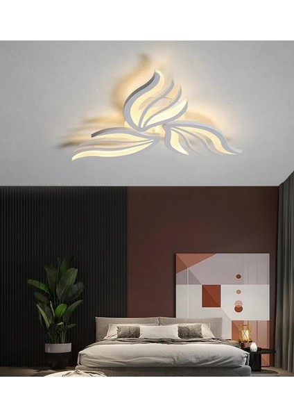 KRAYDINLATMA Rose 3 Beyaz Plafonyer Lüks Modern 3'Lü Günışığı Ledli Avize