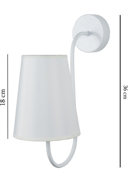 Pilli Beyaz Şapkalı Kıvrak Ledli Duvar Apliği-Tak Çalıştır modelleri