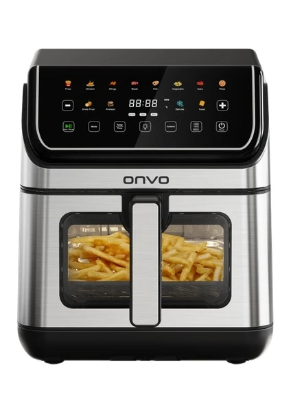 OVFRY13 8l Alt-Üst Çift Rezistanslı Seramik Kaplama Desenli Airfryer