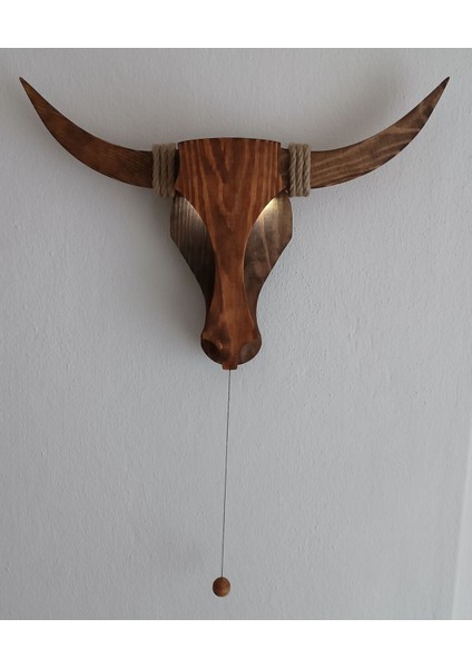 Pilli Ahşap Boğa Kafası Dekoratif Aplik Avize Duvar Dekoru 9V modelleri