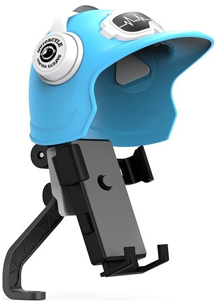 Motosiklet Telefon Braketi, Spec: Dikiz Aynası Mavi (Yurt Dışından)