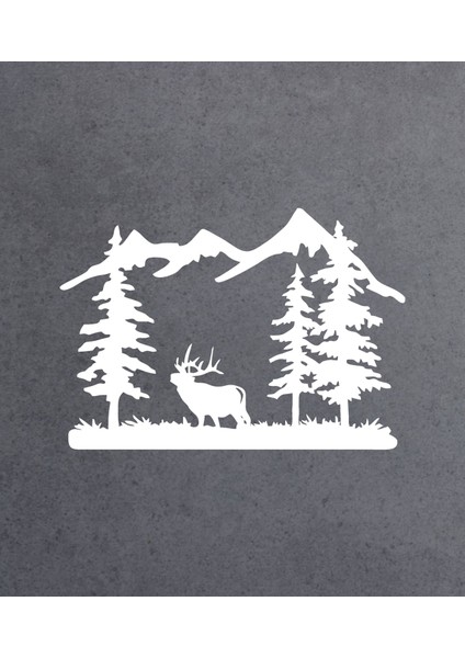 Doğa Kamp Orman Geyik Av 4x4 Offroad Sticker Araba Oto Motosiklet Karavan Etiket 02170