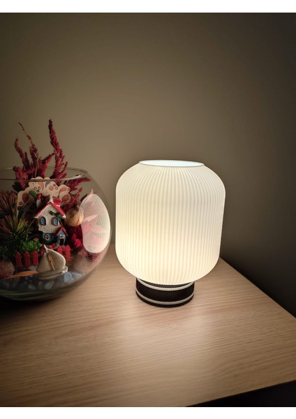 ForenzaHome Luna Modern Tasarımlı Şık Abajur | Dekoratif Masa Lambası Yatak Odası, Salon Ve Ofis Aydınlatma, Gece Lambası