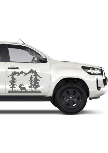 Doğa Kamp Orman Geyik Av 4x4 Offroad Sticker Araba Oto Motosiklet Karavan Etiket 02170 fiyatları