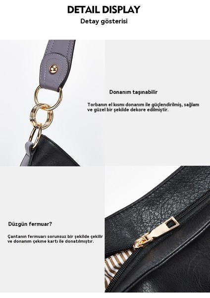 Çok Yönlü Crossbody Çantası Moda Omuz Çantası 3 Parçalı Seti (Yurt Dışından)