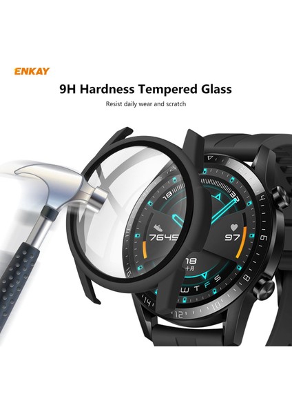 Huawei Watch Gt 2 Için 46MM Pc Mat Kılıf + Gl Koruyucu (Yurt Dışından)