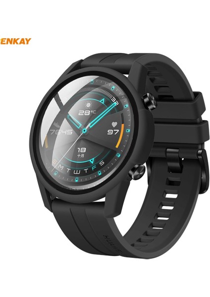 Huawei Watch Gt 2 Için 46MM Pc Mat Kılıf + Gl Koruyucu (Yurt Dışından)