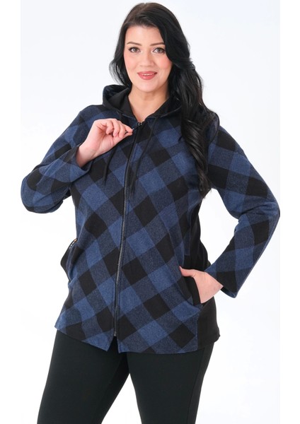 Kapüşonlu Büyük Beden Kadın Oduncu Gömlek Ekose fiyatları