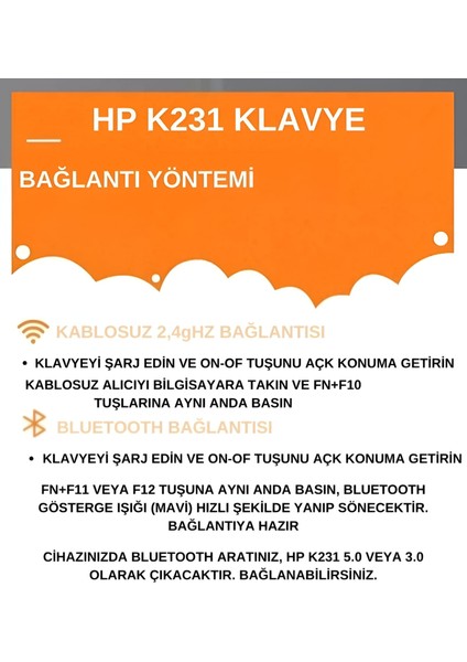 K231 Çift Modlu Kablosuz 2.4ghz & Bluetooth V5.0 Şarj Edilebilir Sessiz Q Klavye Gri (Ramwhite Türkiye Garantili)