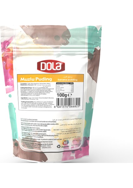 Glutensiz Çilekli Ve Muzlu Puding 2'li Set 100 gr X 2 Adet