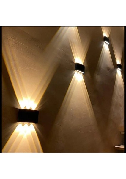 Su Geçirmez Üçlü Çift Yön LED Aplik Siyah - Günışığı