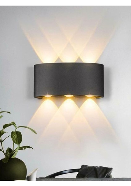 Su Geçirmez Üçlü Çift Yön LED Aplik Siyah - Günışığı fiyatları