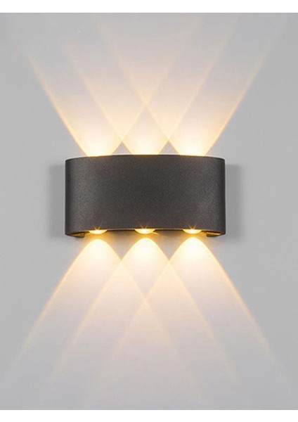 Su Geçirmez Üçlü Çift Yön LED Aplik Siyah - Günışığı modelleri