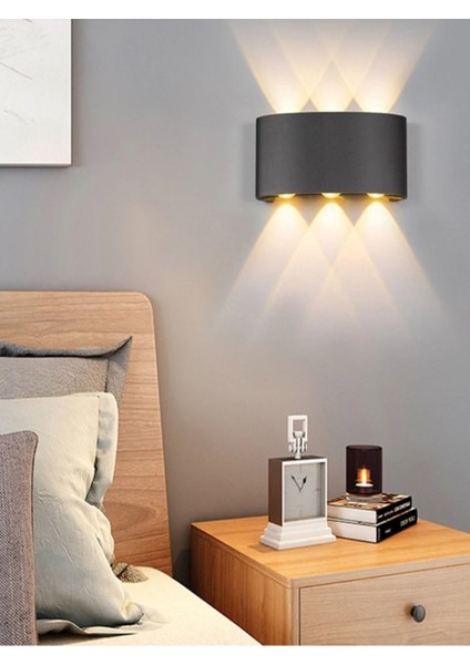 Su Geçirmez Üçlü Çift Yön LED Aplik Siyah - Günışığı fırsatları