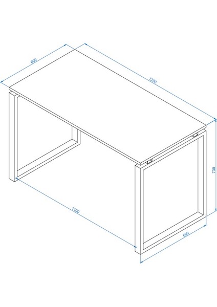 Çalışma Masası 120 x 60 x 73  cm