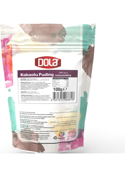 Glutensiz Çilekli Ve Kakaolu Puding 2'li Set 100 gr X 2 Adet