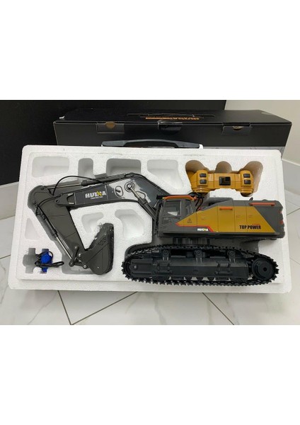 Huına 1/14 Yüksek Kalite 22 Kanal Rc Model Metal Kepçeli Ekskavatör Kazıcı Uzaktan Kumandali Çok Fonksiyonlu Iş Makinası - 2.4g Sesli & Işıklı - 1592 - (2022 Model)