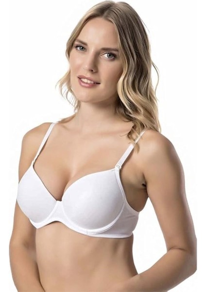 Destekli Sütyen 3 Adet Renkli Basic Balenli Telli Push-Up Dolgulu 7080