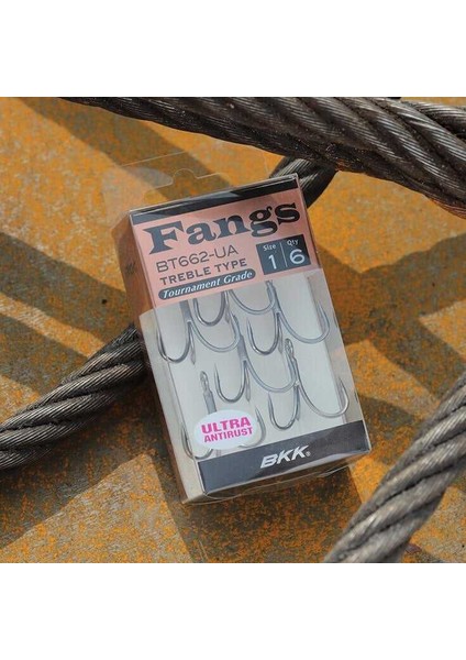 Fangs-62 Ua Üçlü Olta Iğnesi 6 8 Pcs