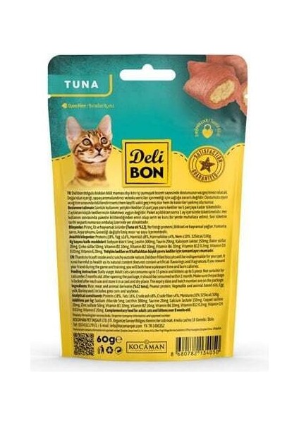 Chrunchy İçi Dolgulu Tuna Balıklı Kedi Ödül Bisküvisi 60 gr fiyatları