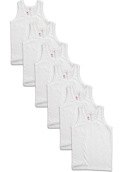 Erkek Çocuk 6'lı Pamuklu Penye Atlet