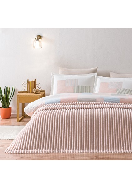 Sova Çift Kişilik Wellsoft Battaniye - Pudra