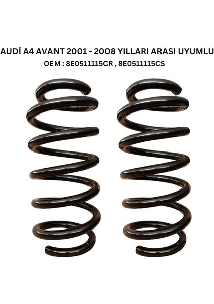 Audi A4 Avant (2001-2008) Uyumlu Standart Yay ST102034R - Arka Helezon Yay Takımı - 2 Adet