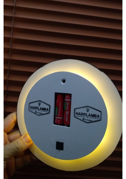 2 Adet Kablosuz Pilli Aplik, 20CM Çap Duvar Aydınlatması, Dekoratif Gece Lambası, fırsatları