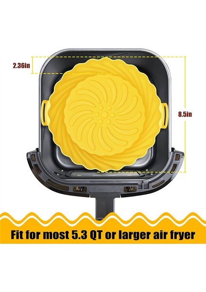 Hava Fritöz Silikon Pot, 8.5 Inç Yeniden Kullanılabilir Hava Fritöz Silikon Gömlekleri Parşömen Astar Kağıdının Değiştirilmesi (Yurt Dışından) modelleri