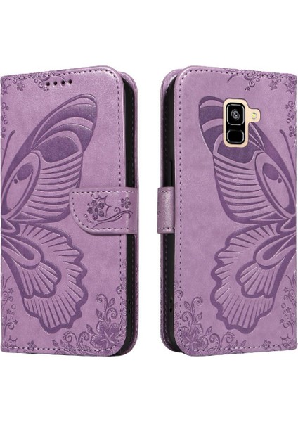 Samsung Galaxy A6 Ayrılabilir El Kayışı li Deri Için Flip Case (Yurt Dışından)