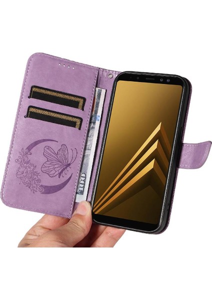 Samsung Galaxy A6 Ayrılabilir El Kayışı li Deri Için Flip Case (Yurt Dışından) modelleri