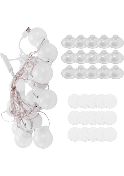 3 Modlu Renkler Işık LED Dokunmatik Karartma Vanity Soyunma Lamba Ampulü USB 12V Makyaj Aynası Duvar Lambası 14 Ampuller (Yurt Dışından)