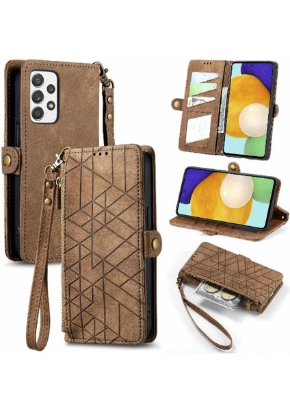 Samsung Galaxy Için Flip Case A52S 5g Darbeye Kapak Kapak Basit Cüzdan (Yurt Dışından)
