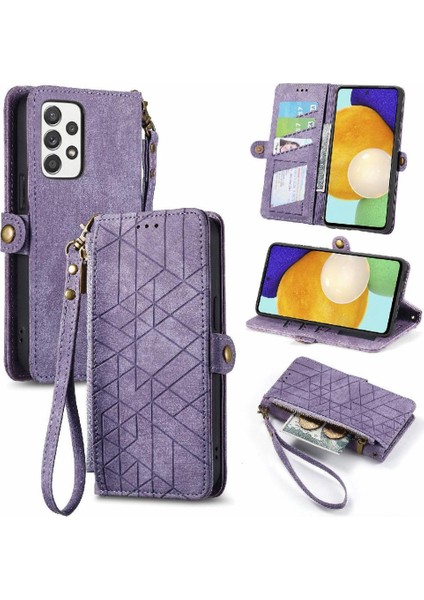 Samsung Galaxy Için Flip Case A52S 5g Darbeye Kapak Kapak Basit Cüzdan (Yurt Dışından)
