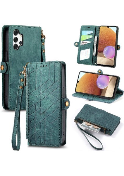 Samsung Galaxy A32 4g Için Flip Case Deri Kılıf Kapak Basit Cüzdan (Yurt Dışından)