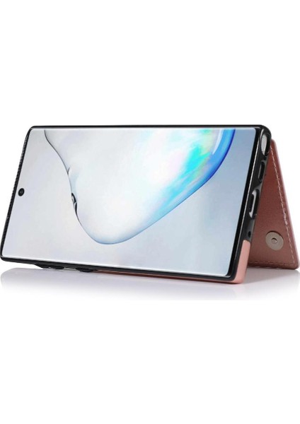 Samsung Galaxy NOTE10 Kickstand Pu Deri Kart Yuvaları ile Cüzdan Kılıf (Yurt Dışından) fiyatları