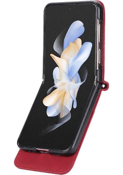 Samsung Galaxy Z Flip 5 Için Flip Case Bileklik Kart Yuvaları Manyetik Nakit (Yurt Dışından)