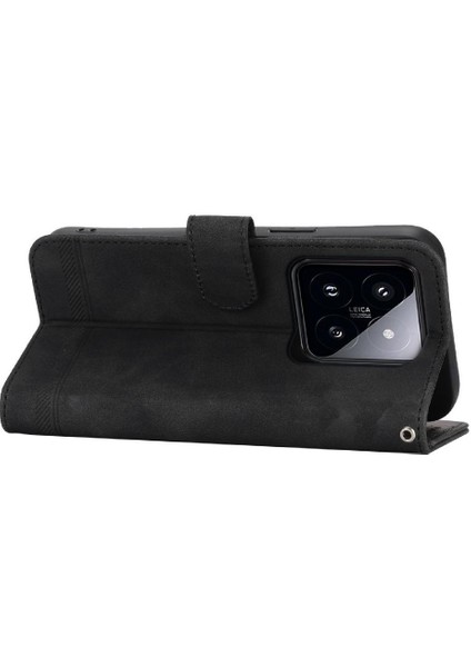 Xiaomi 14 Pro Premium Manyetik Kapatma Bileklik Kart Yuvaları Için Flip Case (Yurt Dışından)