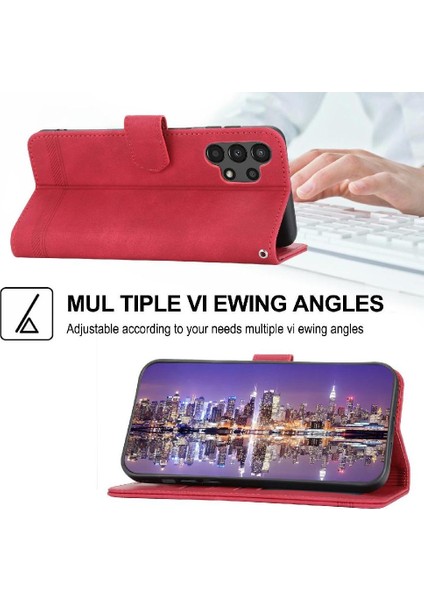 Samsung Galaxy A13 Premium Kart Yuvaları Bileklik Manyetik Için Flip Case (Yurt Dışından) modelleri