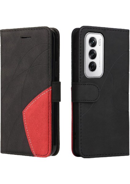 Kart Yuvası Standı Rengi ile Oppo Oppo 12 5g Deri Cüzdan Için Flip Case (Yurt Dışından)
