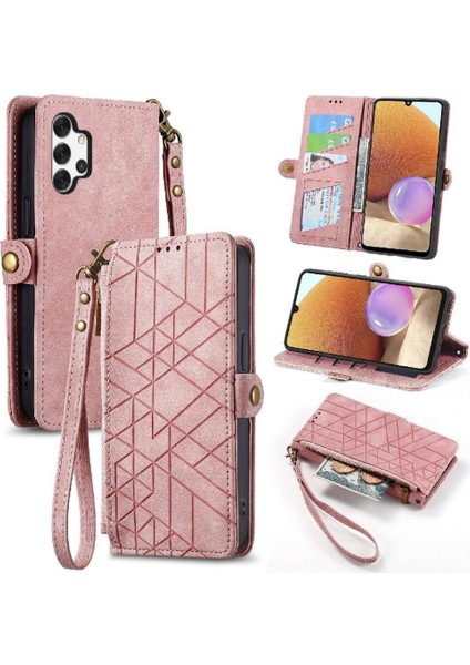 Samsung Galaxy A32 4g Için Flip Case Deri Kılıf Kapak Basit Cüzdan (Yurt Dışından)
