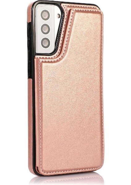 Samsung Galaxy S21 Artı Çift Manyetik Toka Kart Yuvaları Için Cüzdan Kılıf (Yurt Dışından) modelleri