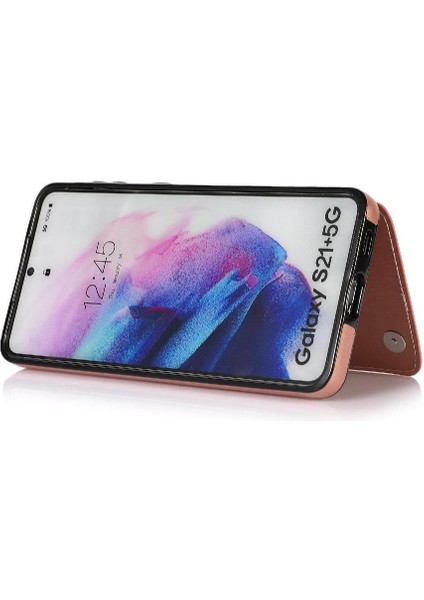 Samsung Galaxy S21 Artı Çift Manyetik Toka Kart Yuvaları Için Cüzdan Kılıf (Yurt Dışından) indirimleri