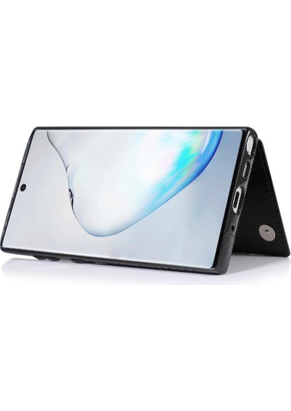 Samsung Galaxy NOTE10 Kickstand Pu Deri Kart Yuvaları ile Cüzdan Kılıf (Yurt Dışından) indirimleri