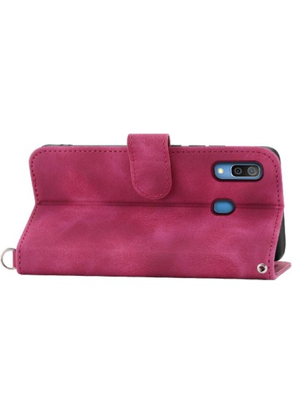 Samsung Galaxy A30 Bileklik Kabartmalı Darbeye Çoklu Için Flip Case (Yurt Dışından)